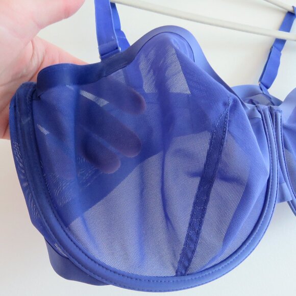 CUUP The Balconette Mesh Underwire Bra in Ultramarine Blue - Size 40F - Picture 6 of 13